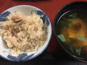 晩飯松茸ご飯