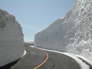 蔵王エアコーライン、雪の回廊